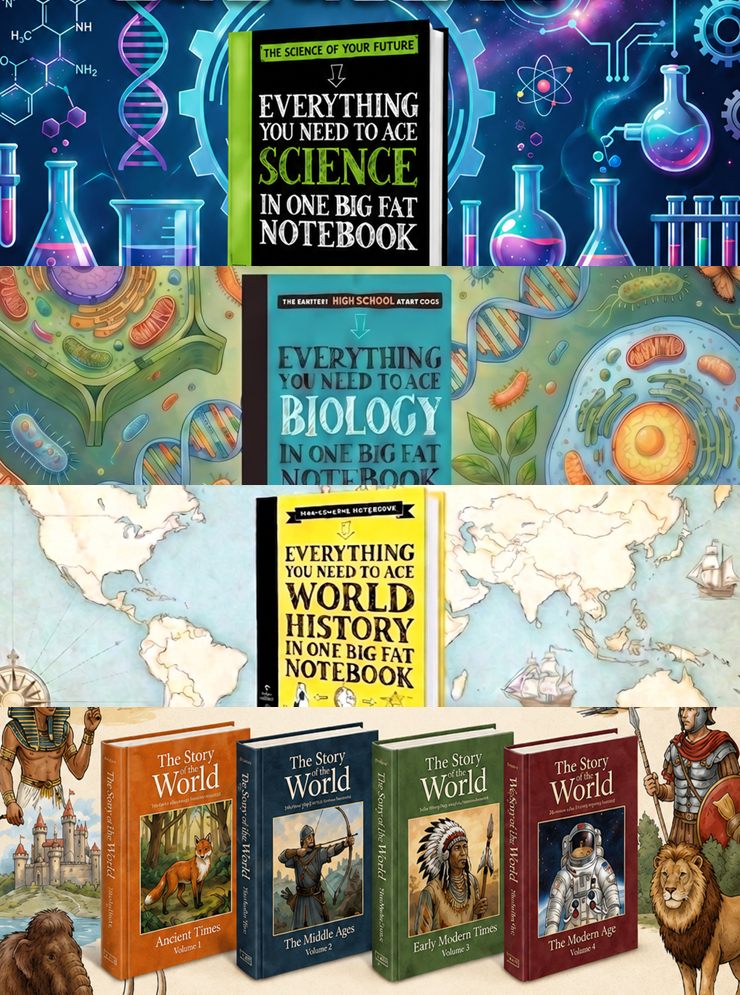논픽션 리딩 - Science, Biology, World History Big Fat Notebook, Story of the World