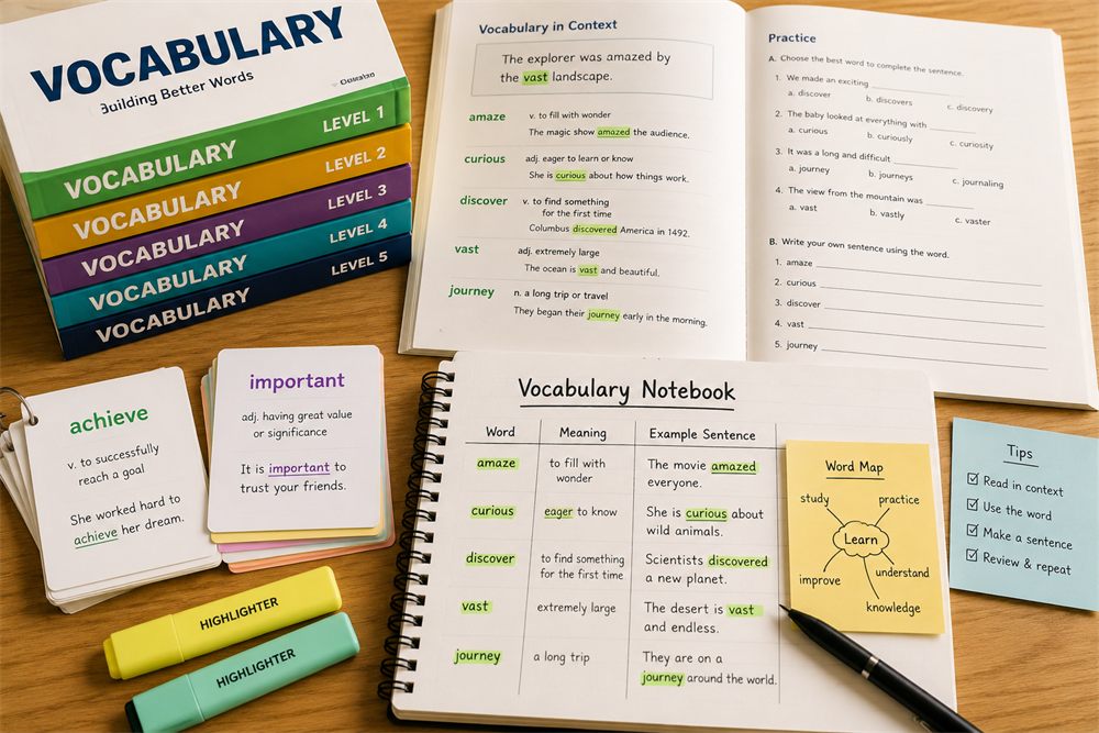Vocabulary - 레벨별 어휘 교재와 단어장
